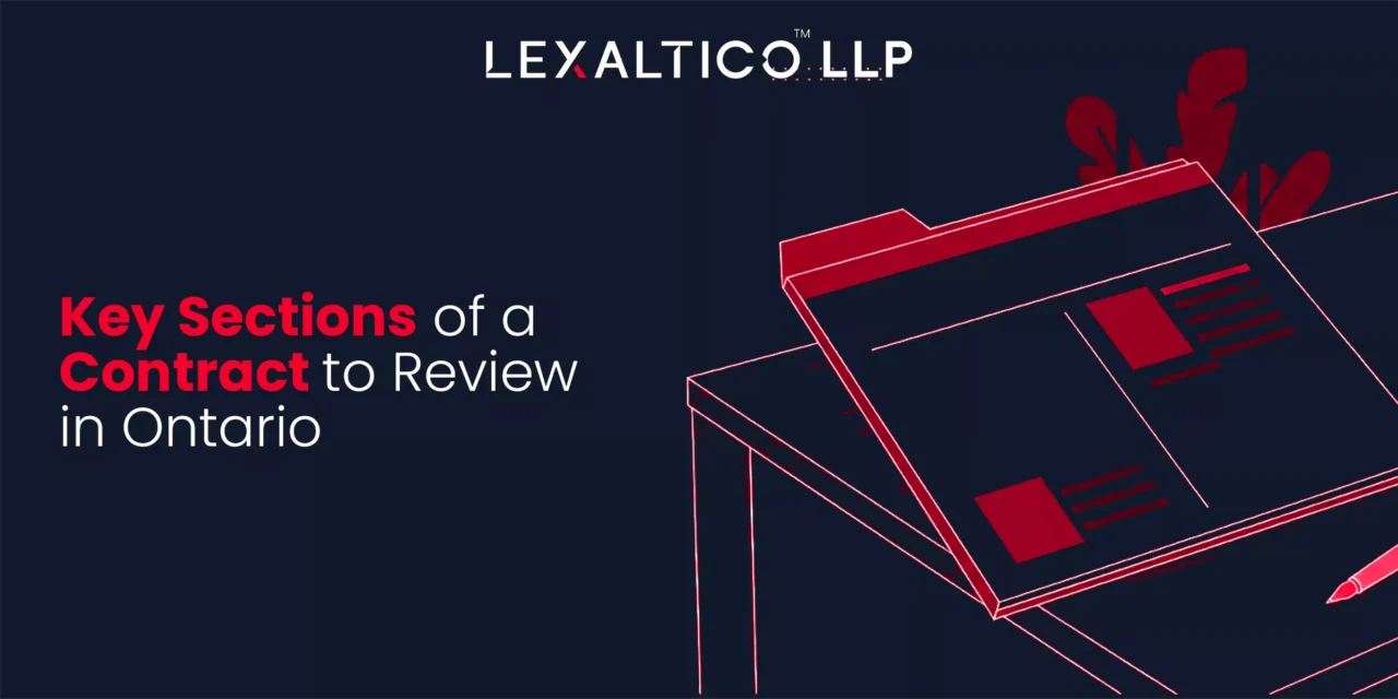 Key Sections of the Contract Review Checklist